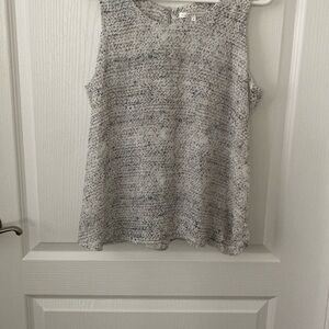 Violet & Claire Speckled Tank Top - Gray and White